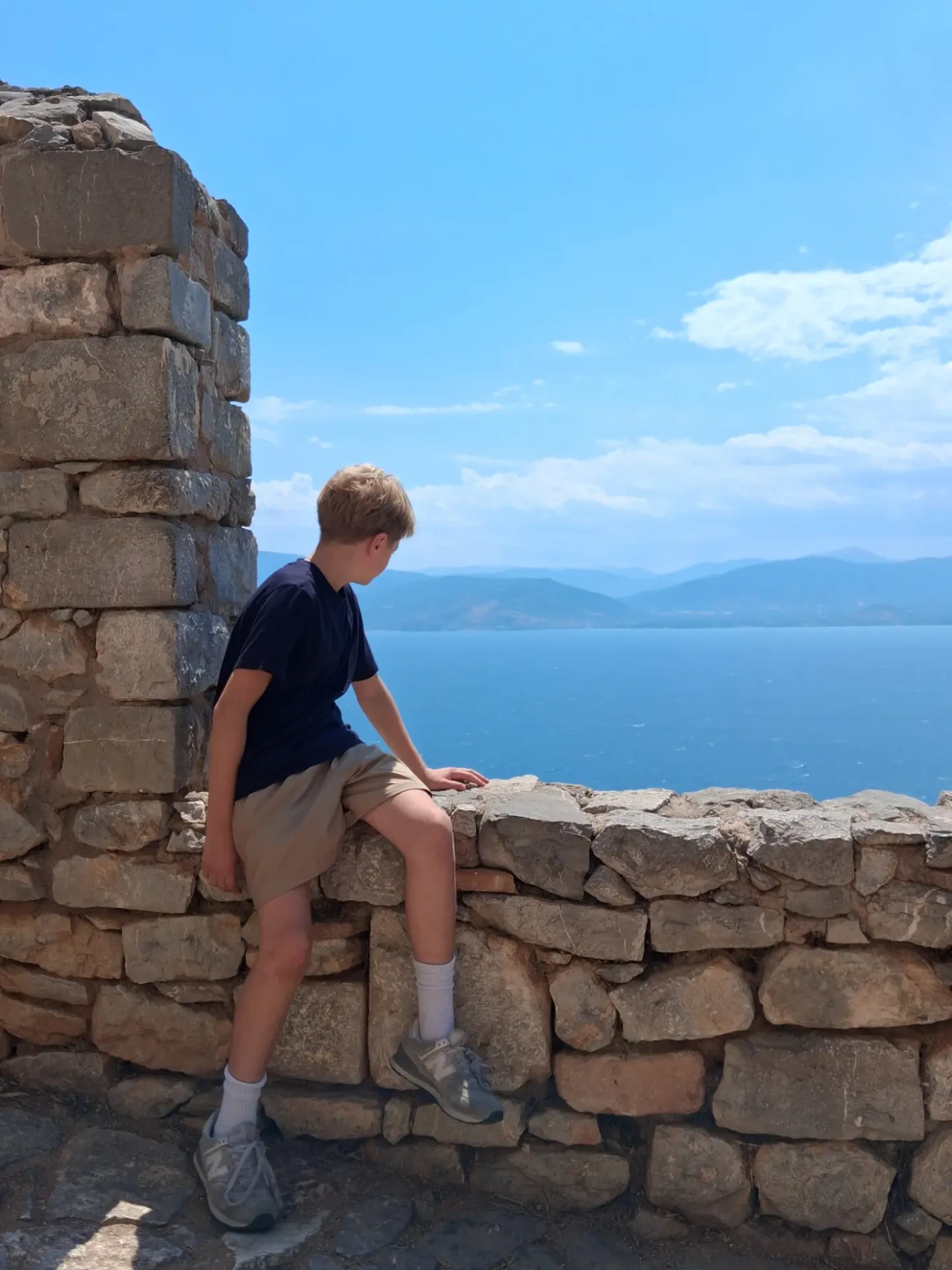 Leonidas Burke overlooking the Aegean coast